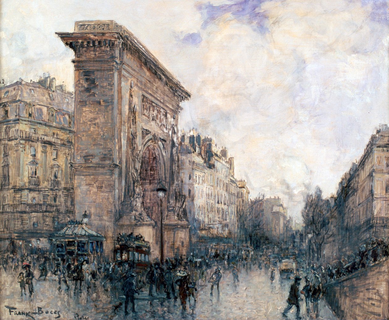 Riemukaari Porte St-Denisistä, Pariisista, 1875-1926 tekijältä Frank Myers Boggs