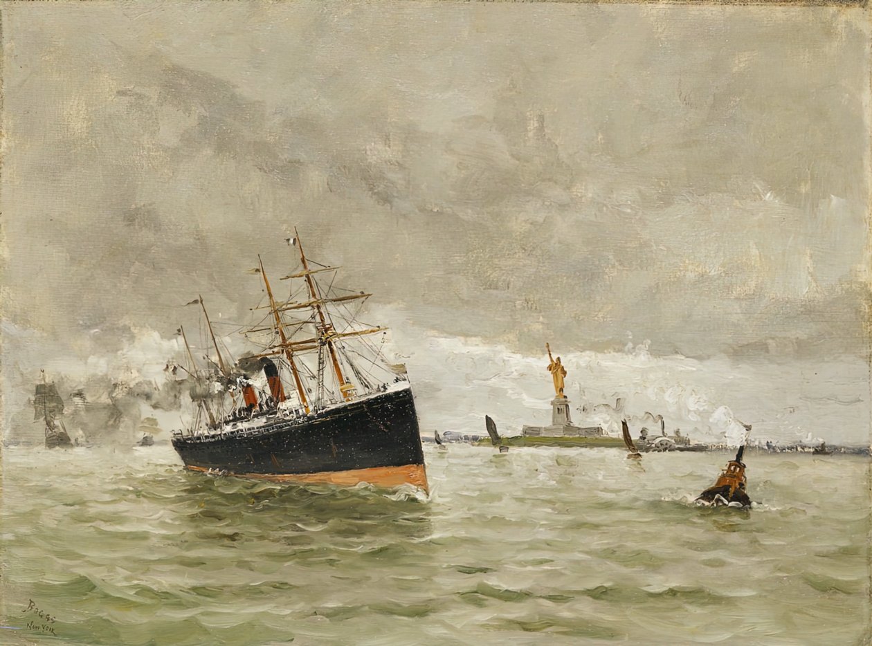New York: Sisääntulo satamaan, 1887. tekijältä Frank Myers Boggs
