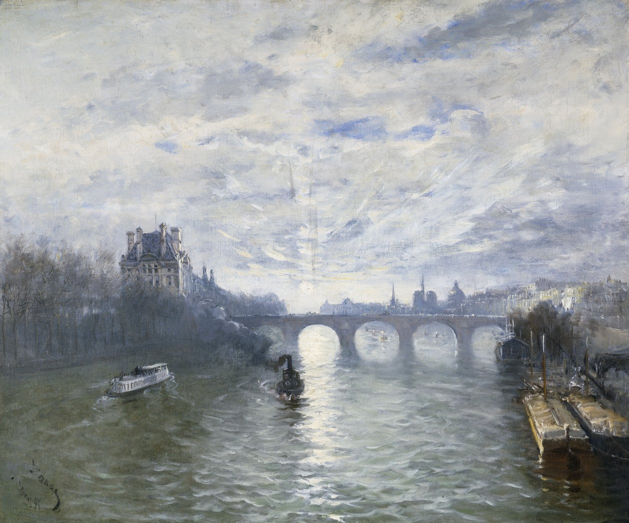 Paris Royale Seinen varrella, 1895 tekijältä Frank Myers Boggs