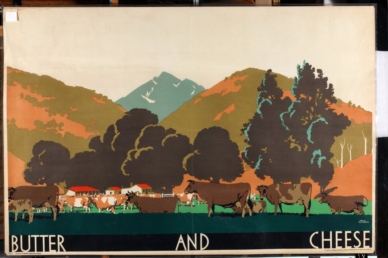 Voi ja juusto, sarjasta "Buy New Zealand Produce" [6319386] (väri litho) tekijältä Frank Newbould
