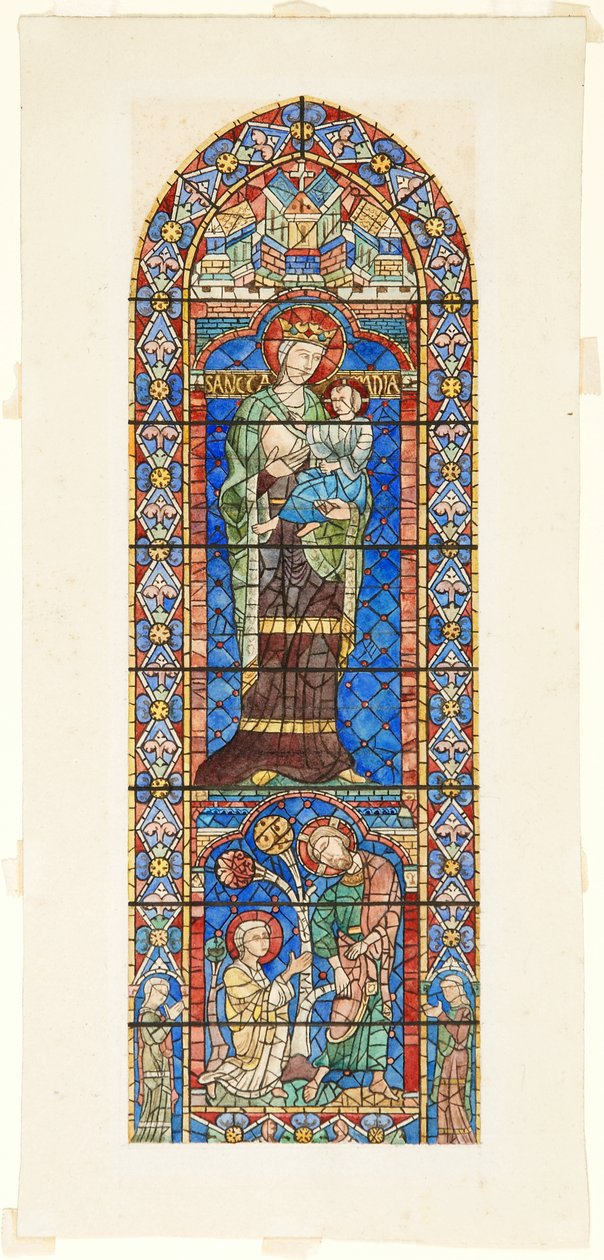 Estudo do Vitral, Clerestório Norte da Nave, Catedral de Chartres, Françafinlandesa tekijältä Frank Randal