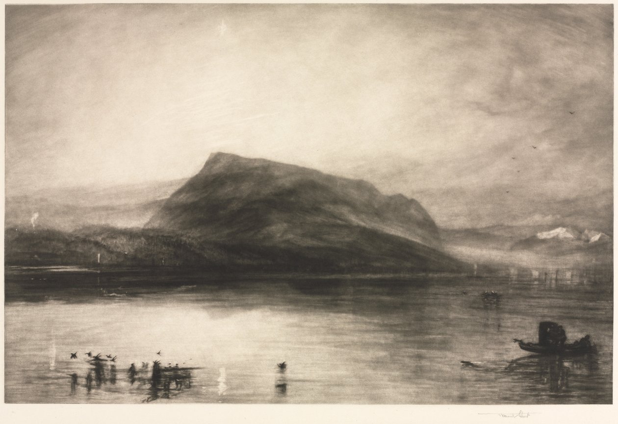 Rigi-vuori aamunkoitteessa, 1910. tekijältä Frank Short