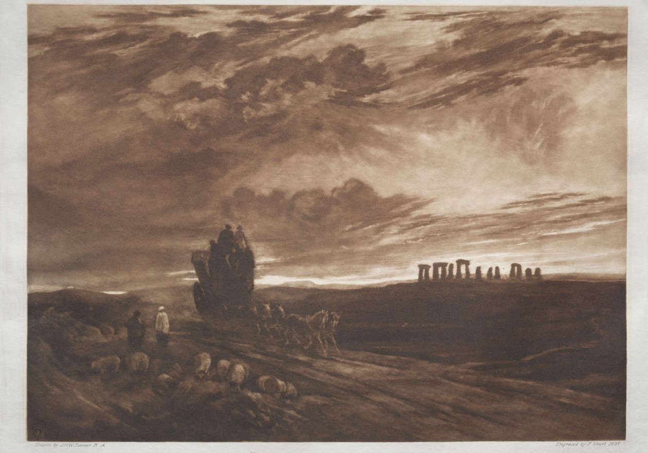 Stonehenge aamupäivällä tekijältä Frank Short