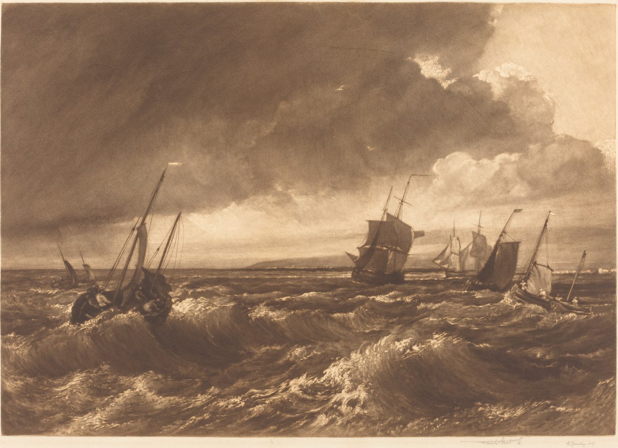 The Mouth of the Thames Isle of Sheppey in Distance, 1891. tekijältä Frank Short