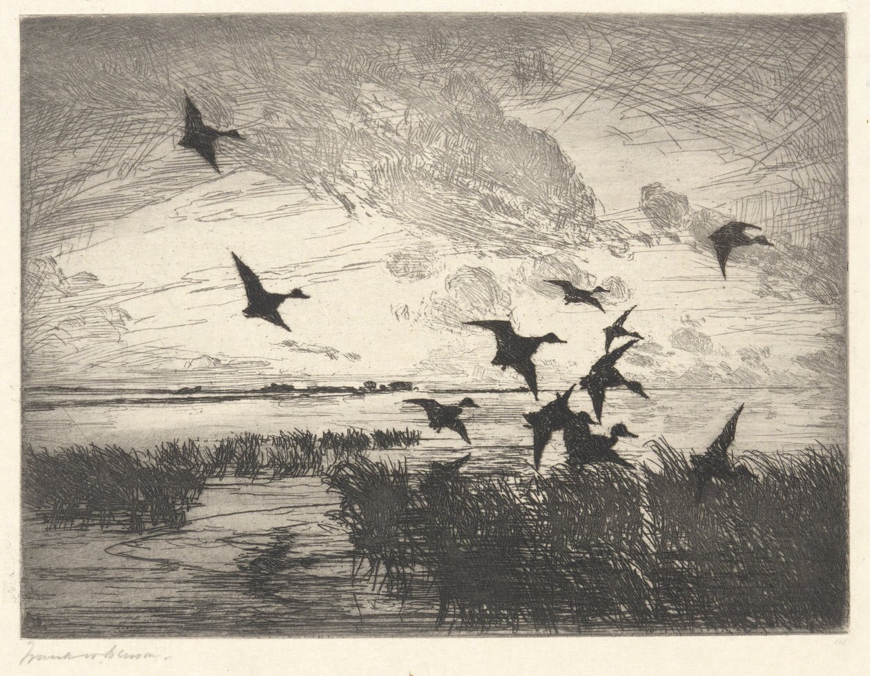 Auringonlaskun jälkeen tekijältä Frank Weston Benson