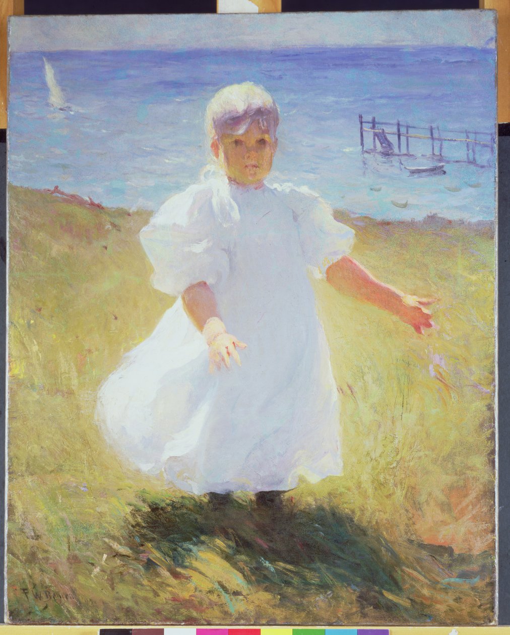 Lapsi auringonvalossa, ennen vuotta 1899 (öljy kankaalle) tekijältä Frank Weston Benson