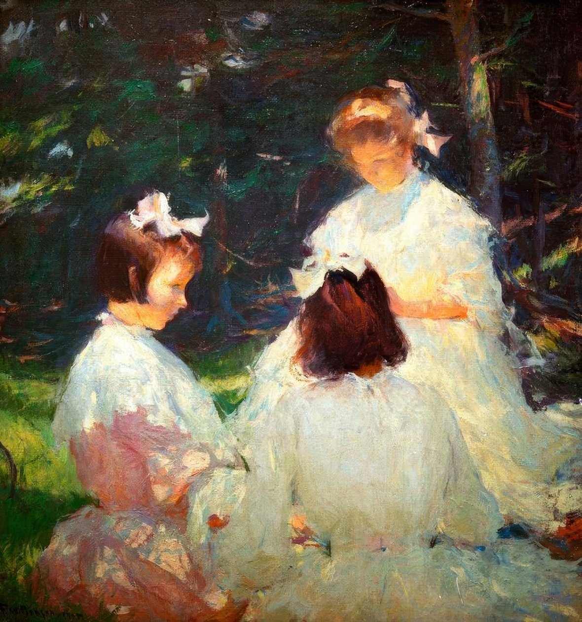 lapset metsässä tekijältä Frank Weston Benson
