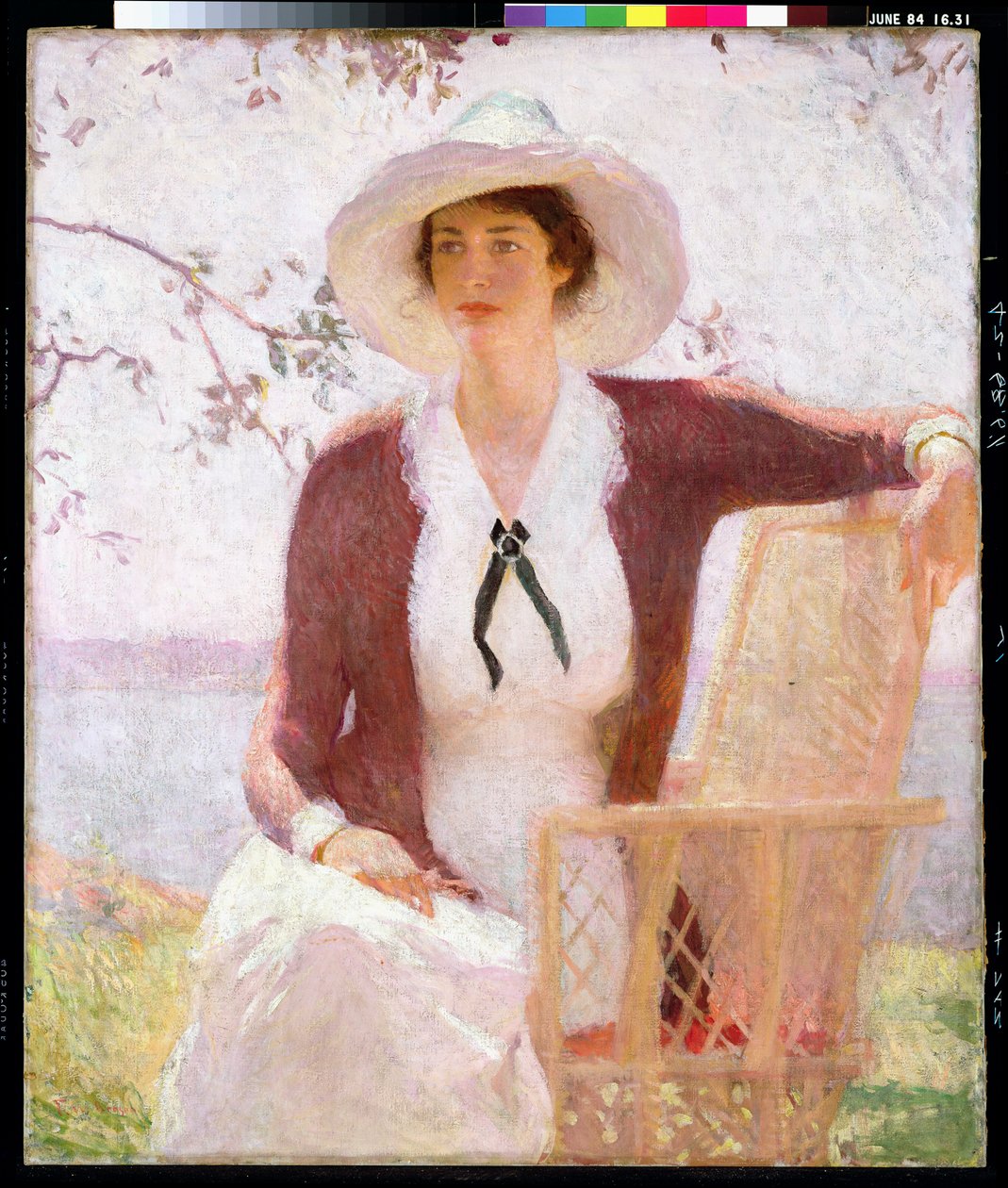 Tyttäreni Elisabeth, n. 1914 (öljy kankaalle) tekijältä Frank Weston Benson