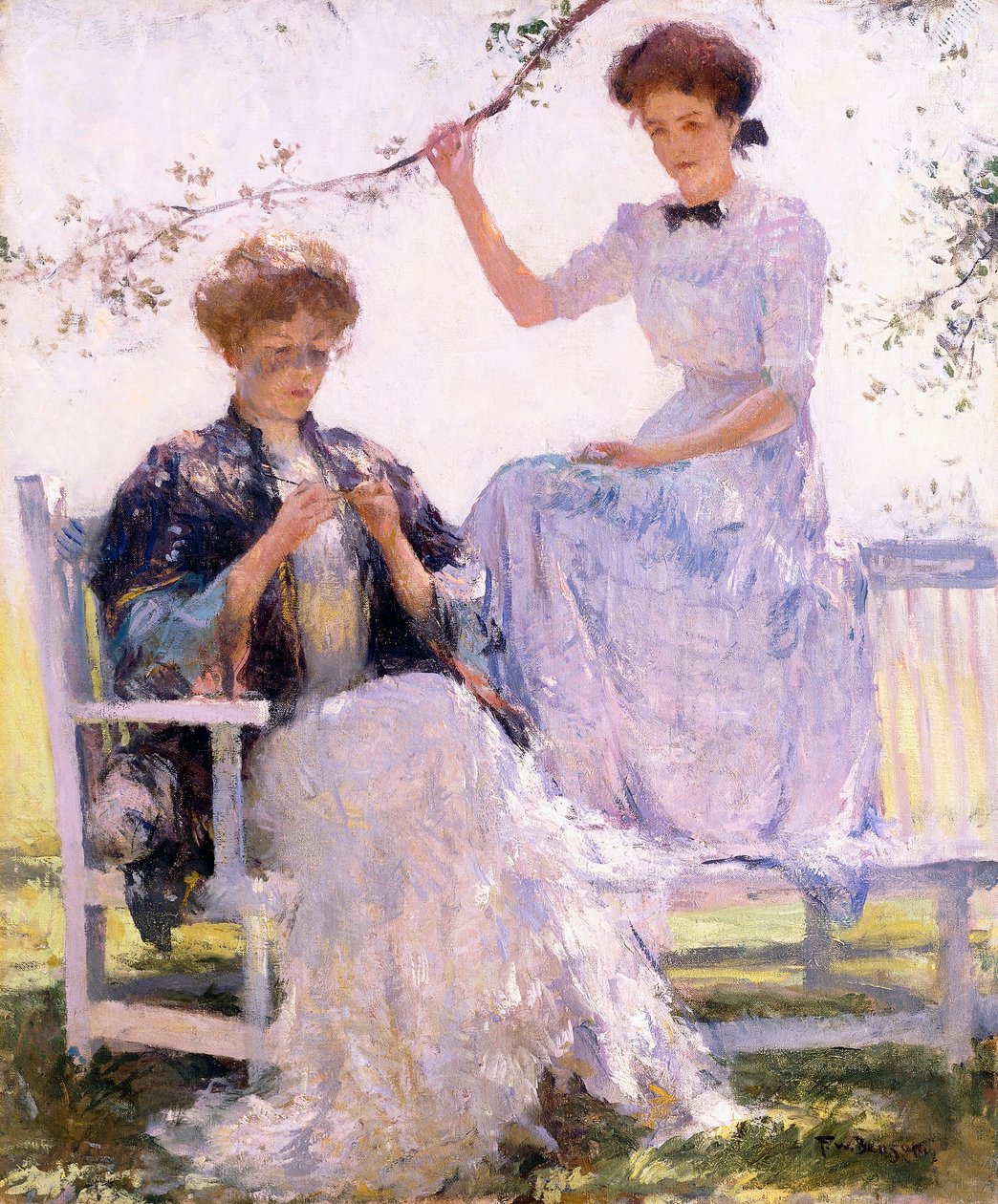 Auringonpaiste ja varjo, n. 1912 (öljy kankaalle) tekijältä Frank Weston Benson
