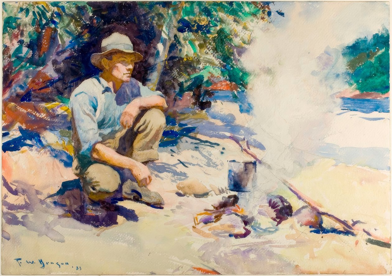 Kiehauta vesi kattilassa tekijältä Frank Weston Benson