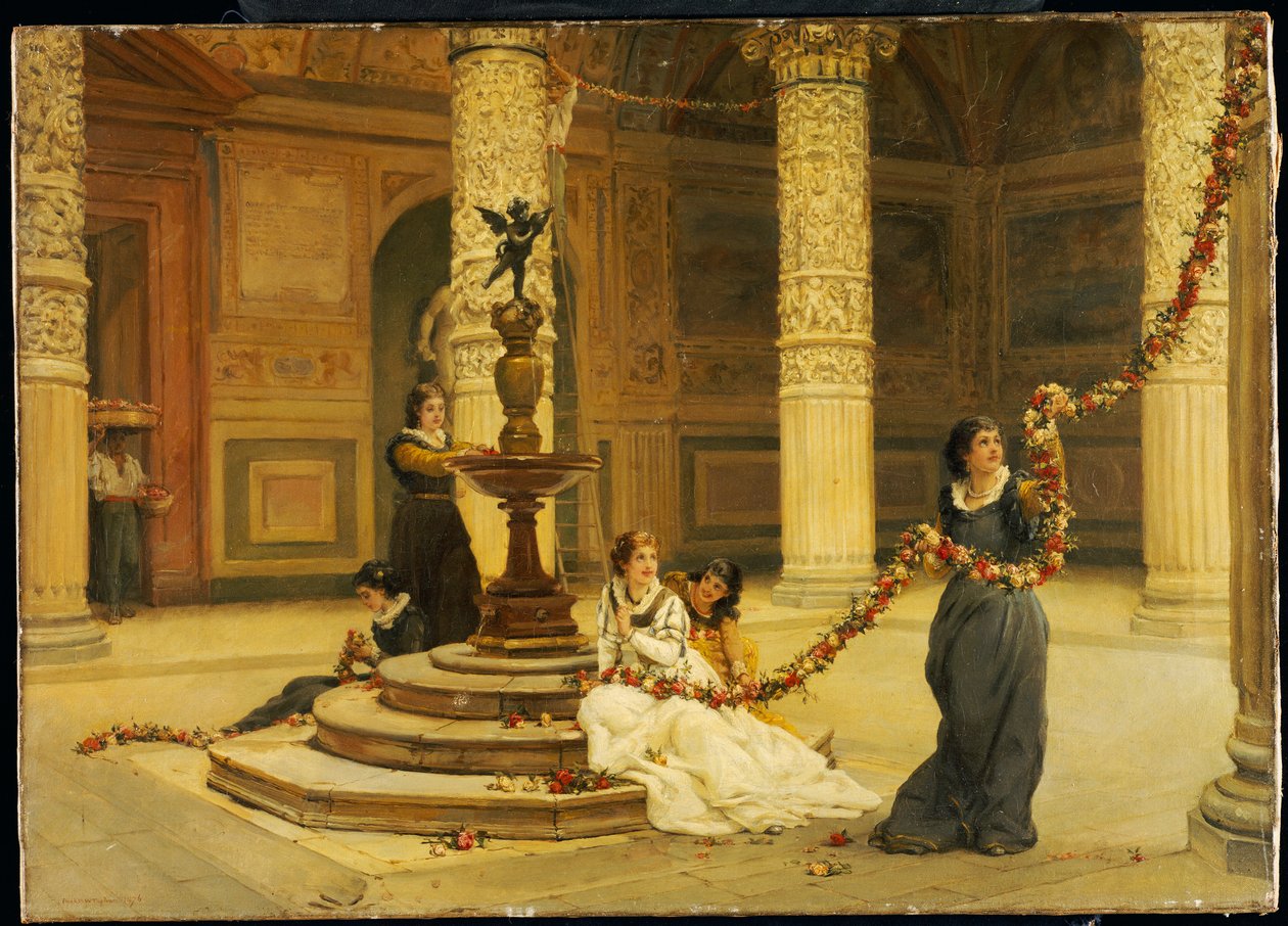 Festivaalin aamu - Keski-Italia, 1876 tekijältä Frank William Warwick Topham