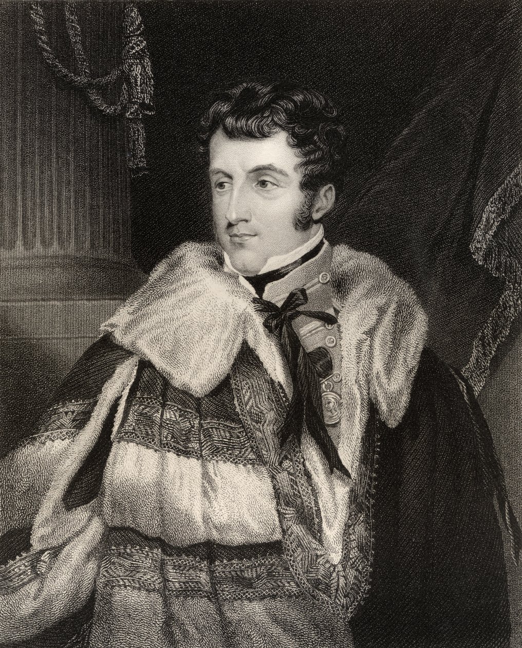 Charles Gordon Lennox, Richmondin 5. herttua, kaivertanut H. Cook National Portrait Gallerysta, osa IV, julkaistu noin 1835 tekijältä Frank William Wilkin