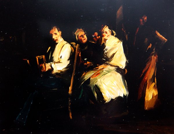 Latin Quarters, n. 1920 (öljy kankaalle) tekijältä Frank van Sloun