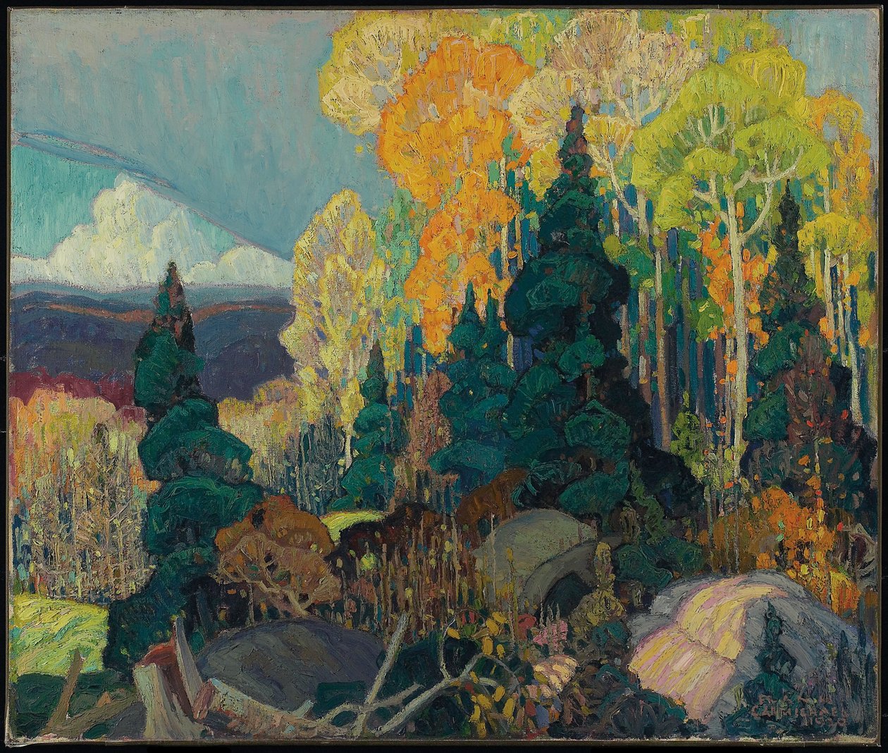 Syksyinen Hillside tekijältä Franklin Carmichael