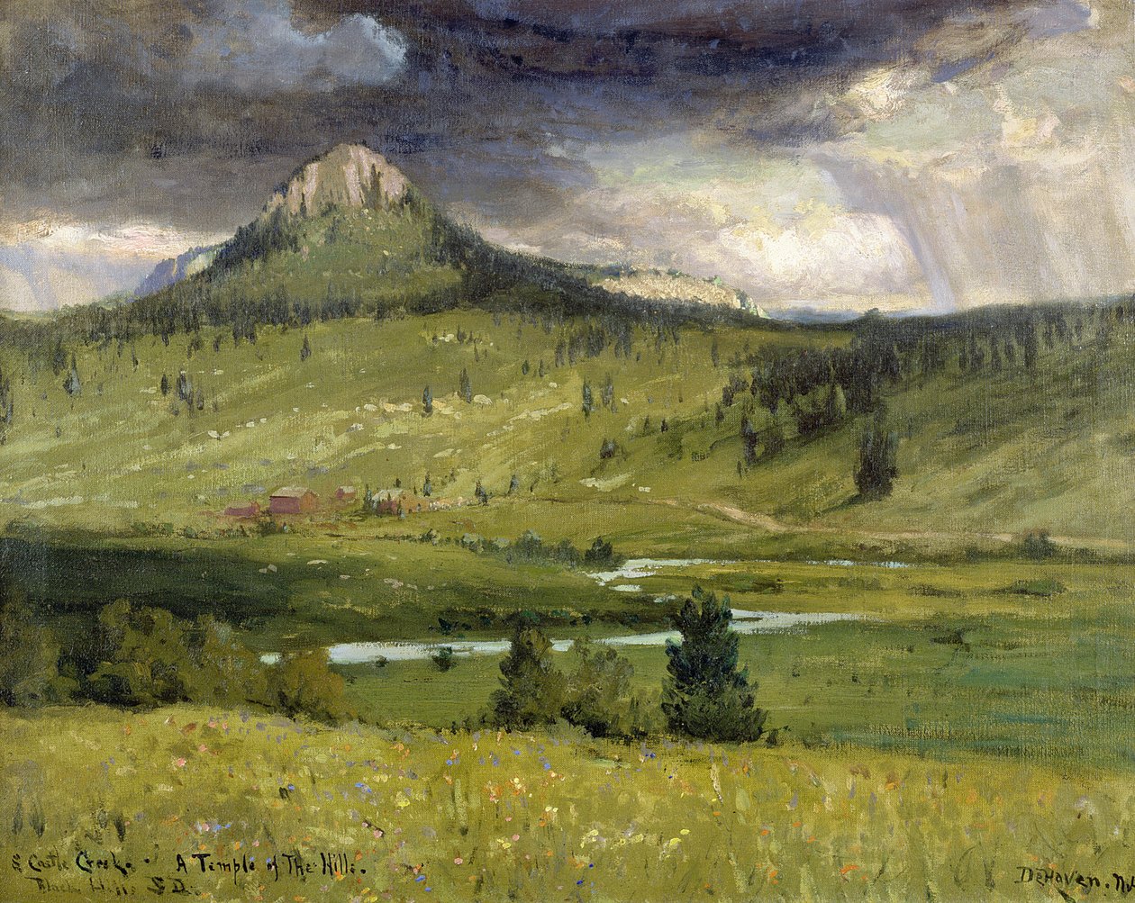 South Castle Creek, kukkuloiden temppeli, Black Hills, Etelä-Dakota tekijältä Franklin De Haven