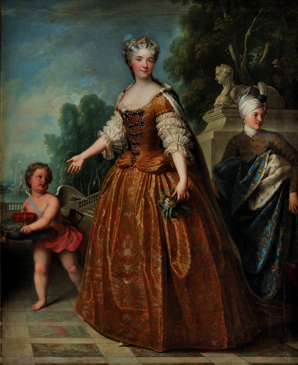 Muotokuva Marie Leszczyńska (1703-1768), Ranskan kuningatar tekijältä François Albert Stiémart