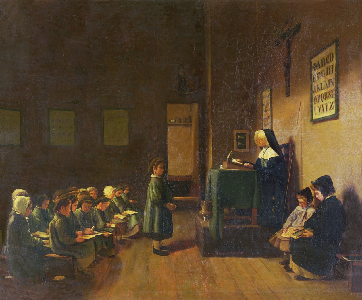 Kouluhuone, 1876 tekijältä François Bonvin