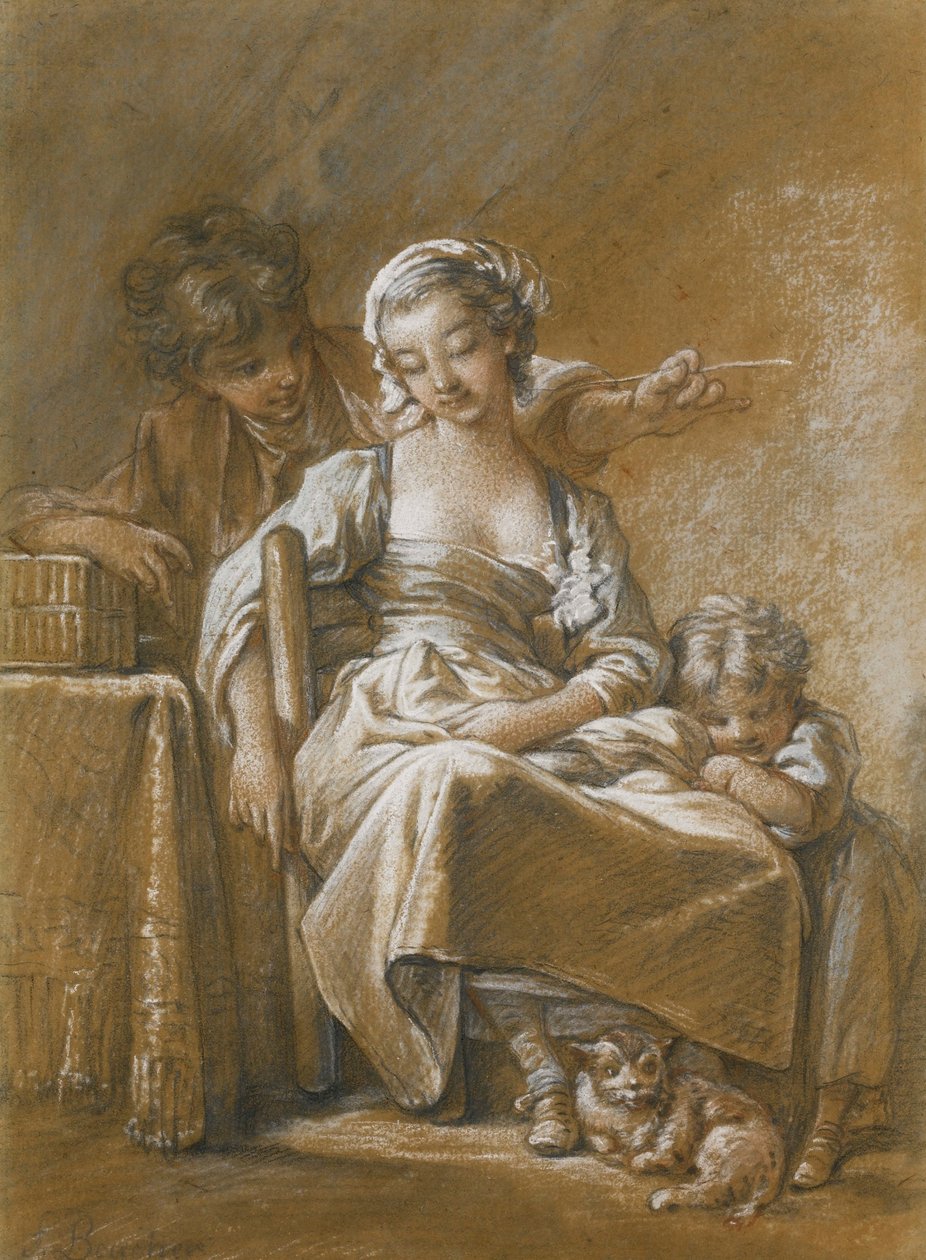 NUORI NUOLI TUOLISSA tekijältä François Boucher