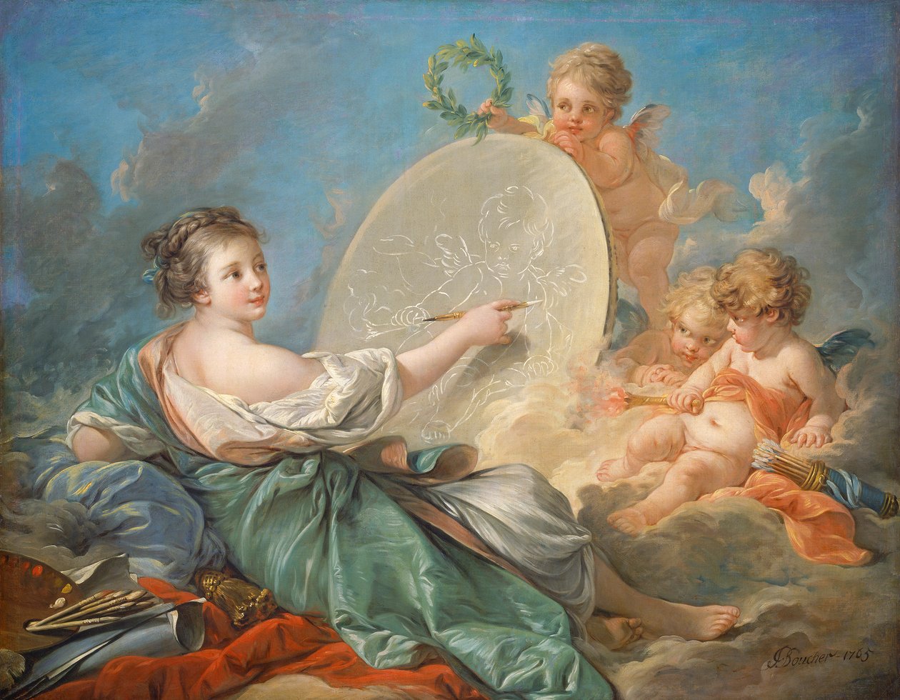 Maalauksen allegoria, 1765 tekijältä François Boucher