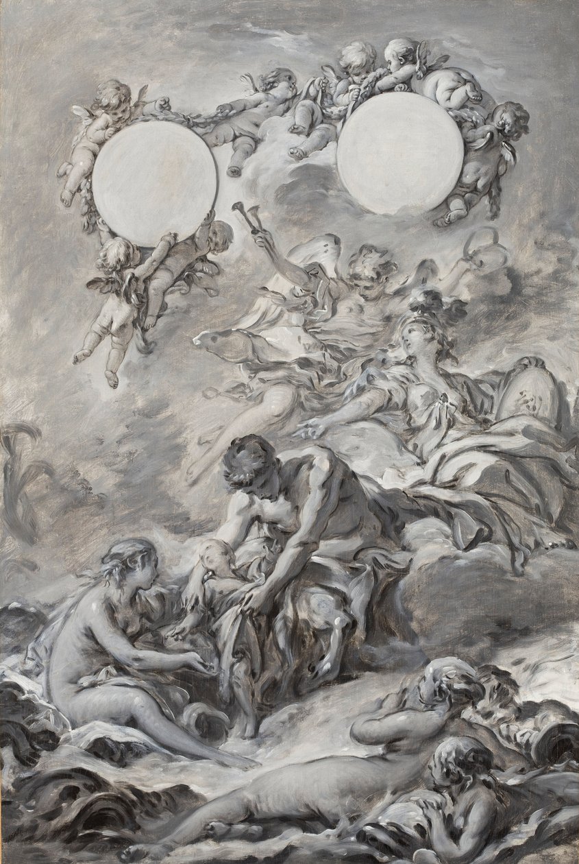 Allegoria Ludvig XV:n kasvatuksesta, n. 1756 tekijältä François Boucher