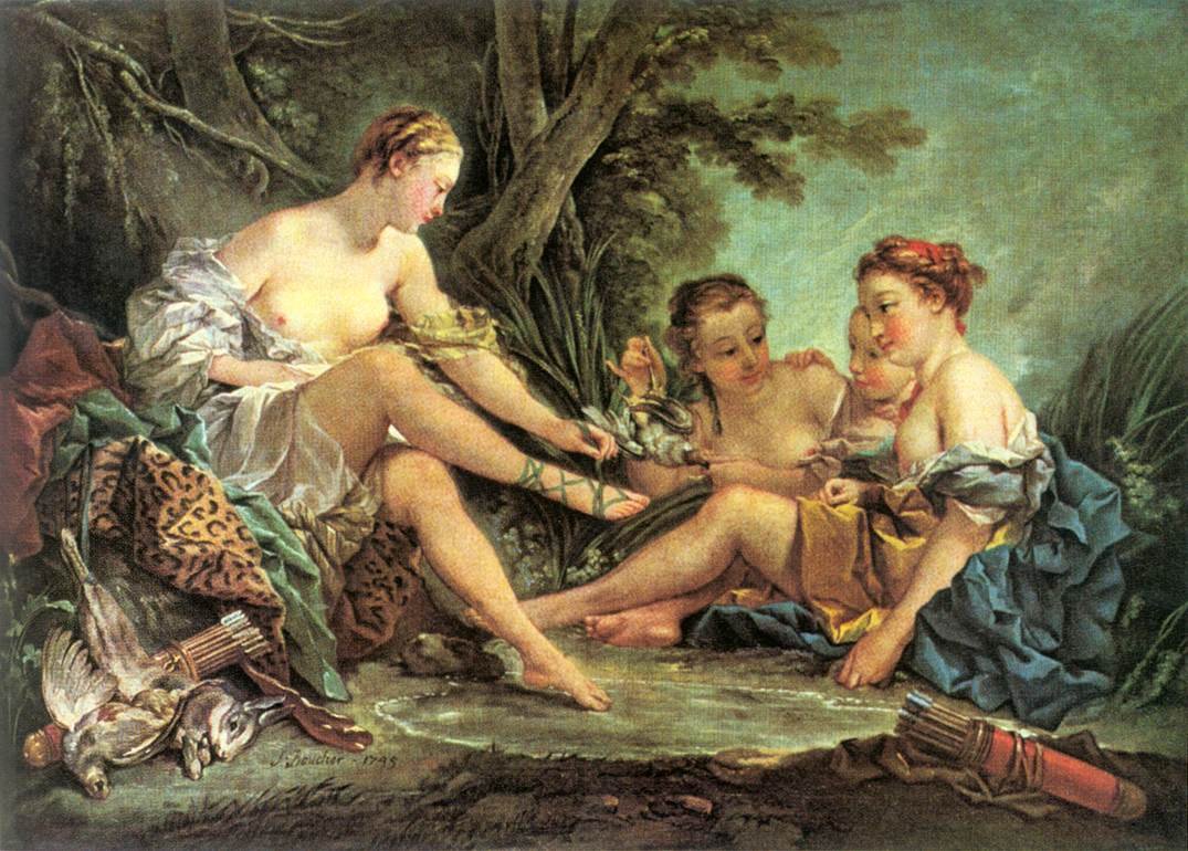Diana metsästyksen jälkeen tekijältä François Boucher