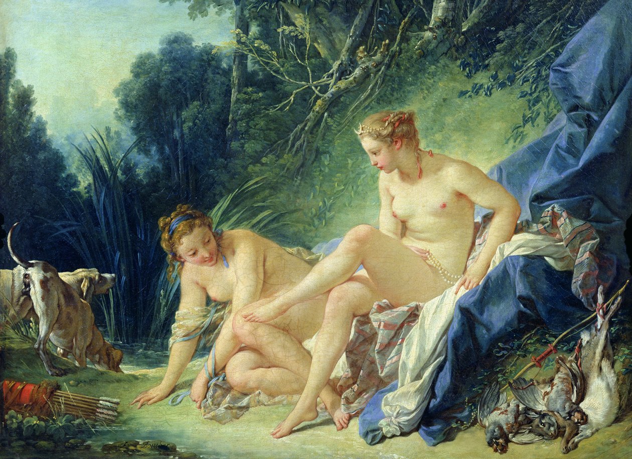 Diana nousee kylpyltään, 1742 tekijältä François Boucher