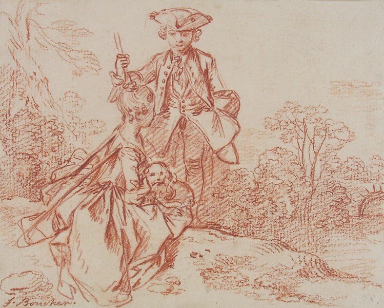 Fête galante tekijältä François Boucher