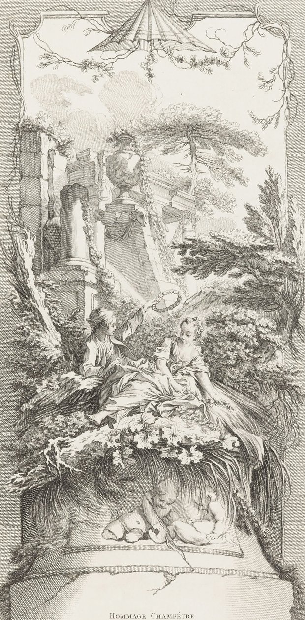 Hommage Champeter (Pastoral) uusissa kappaleissa näytöille (uudet käsitteet näytöille) tekijältä François Boucher