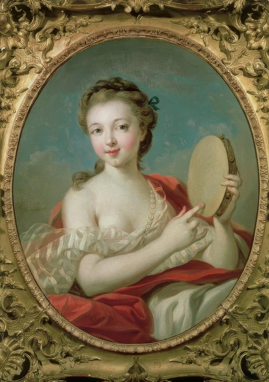 Jeune femme au Tambourin tekijältä François Boucher