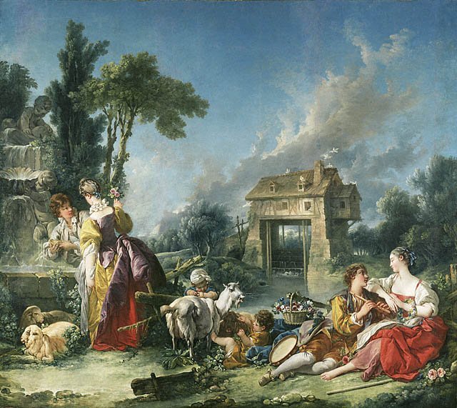 La fontaine damour tekijältä François Boucher