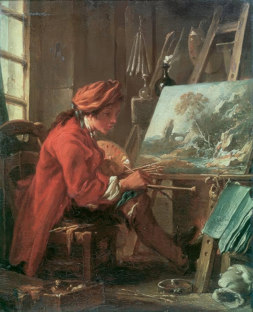 Le Peintre dans son atelier tekijältä François Boucher