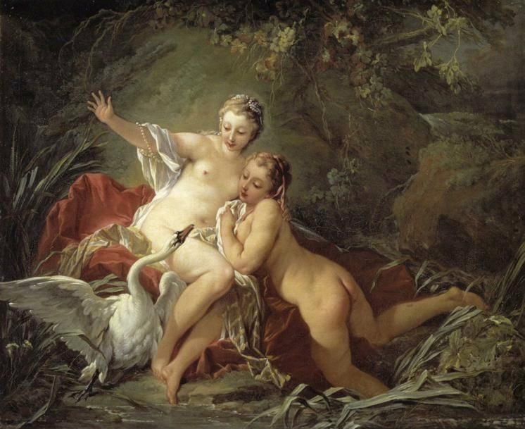 Leda ja joutsen tekijältä François Boucher