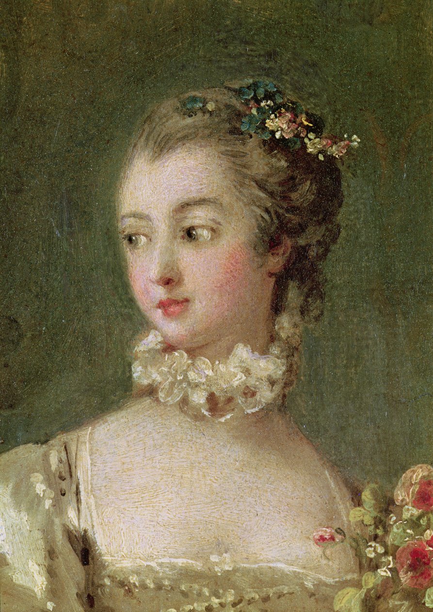 Madame de Pompadour (1721-64) (26230:n yksityiskohta) tekijältä François Boucher