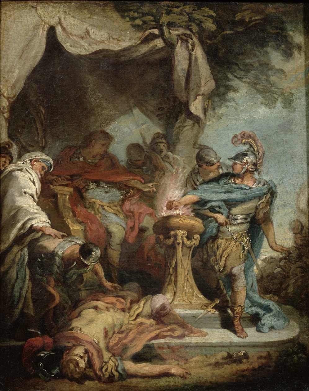 Mucius Scaevola ennen Porsennaa tekijältä François Boucher
