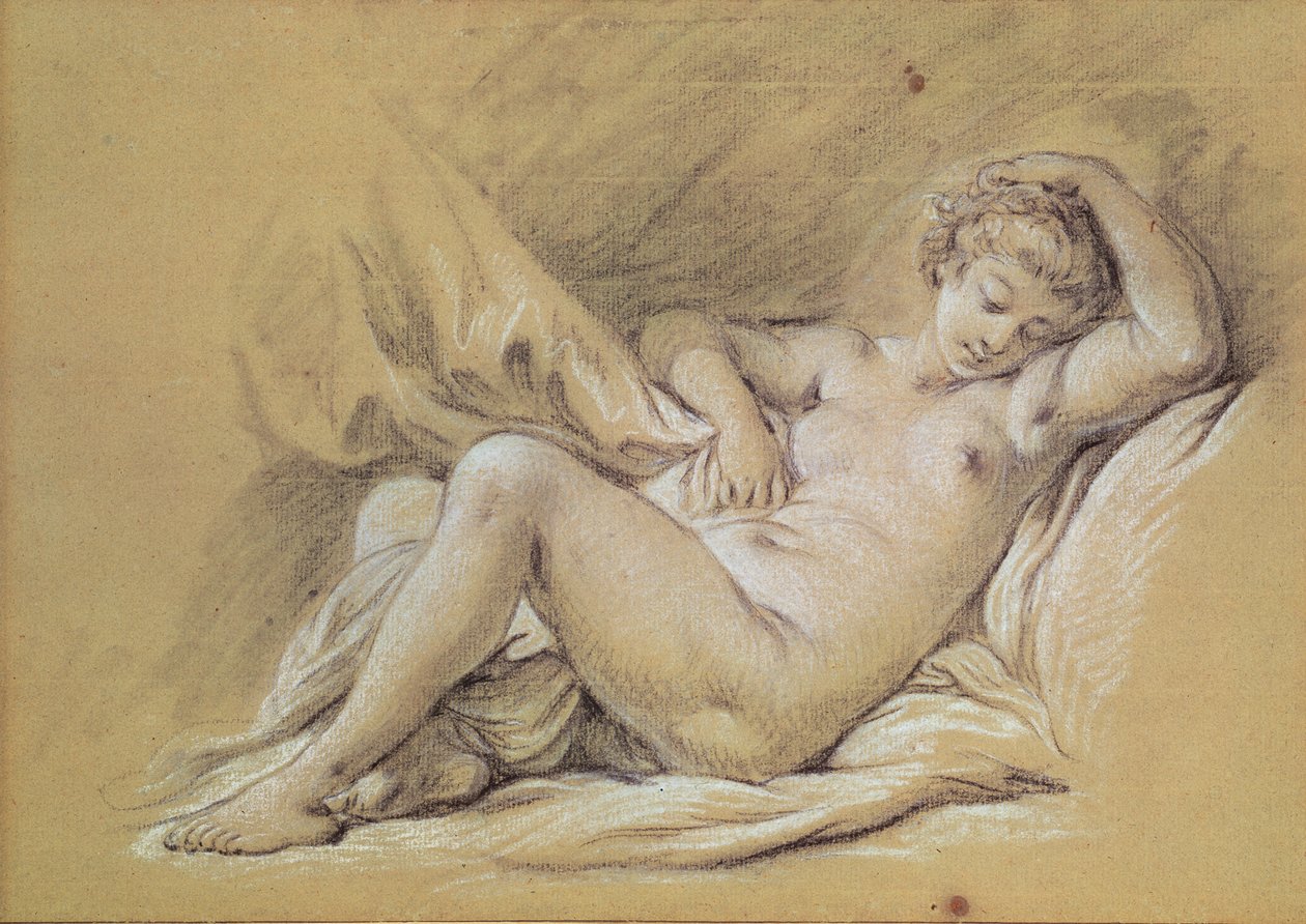 Alaston nainen sängyssä tekijältä François Boucher
