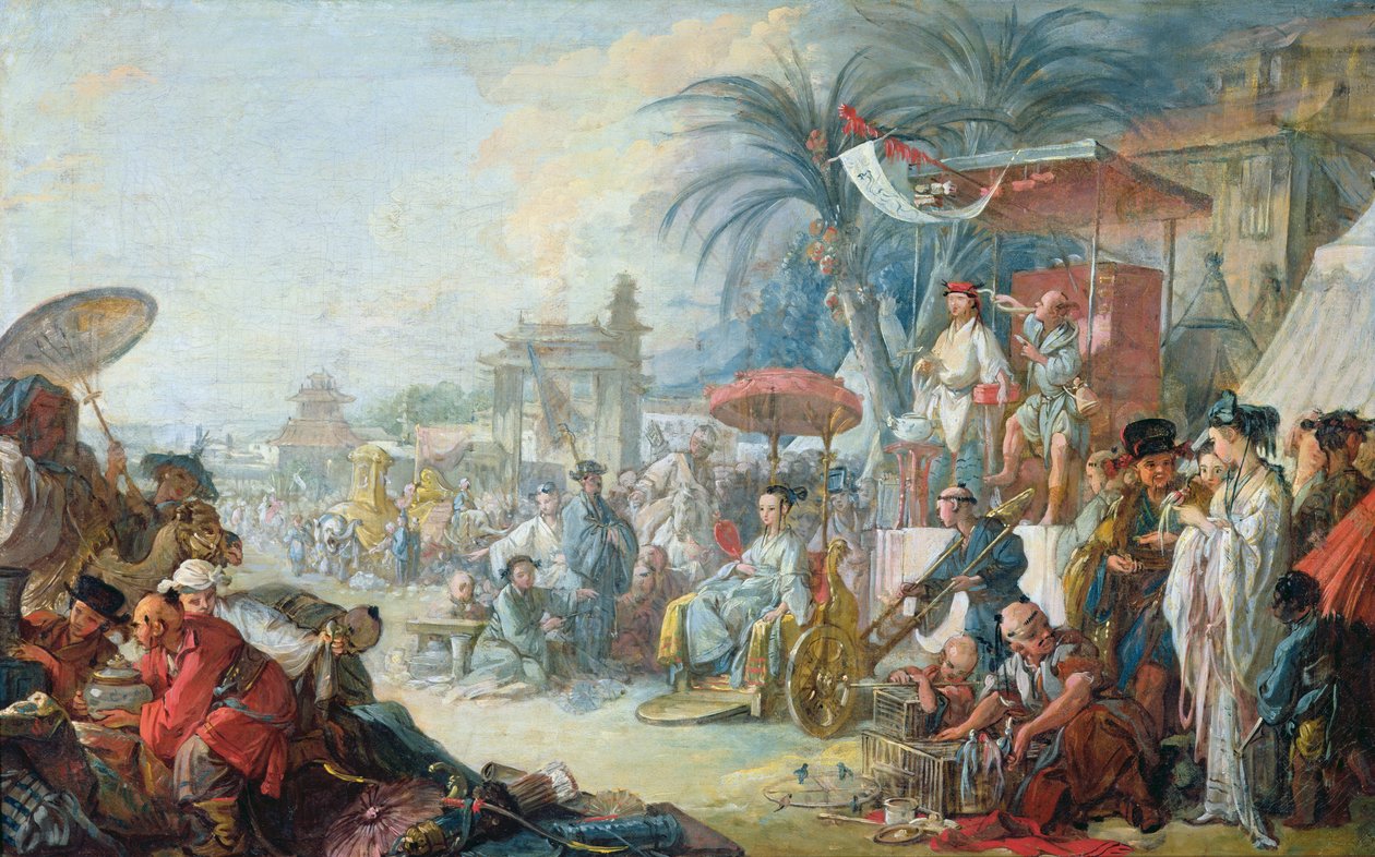 Kiinan messut, n. 1742 tekijältä François Boucher