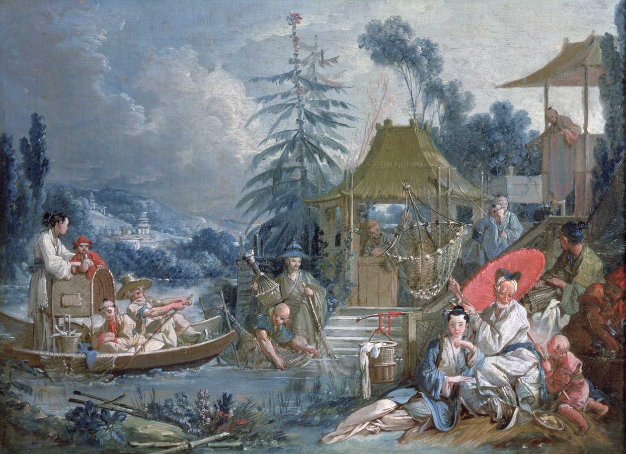 Kiinan kalastajat, n. 1742 tekijältä François Boucher