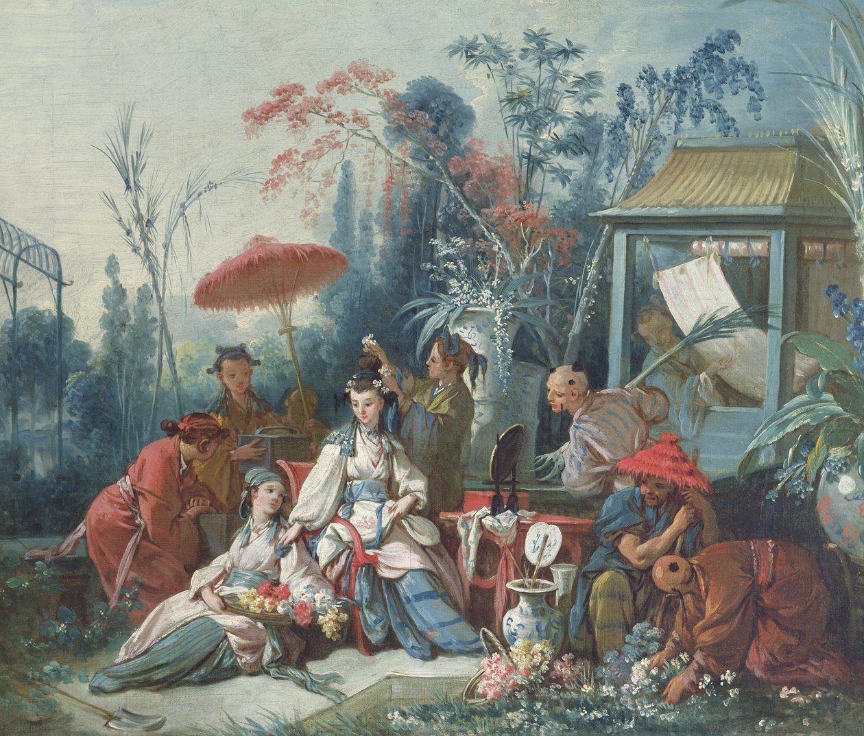 Kiinalainen puutarha, n. 1742 tekijältä François Boucher