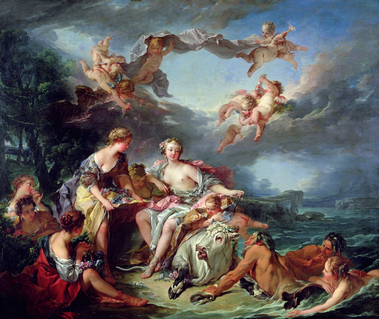 Europan raiskaus, 1747 tekijältä François Boucher
