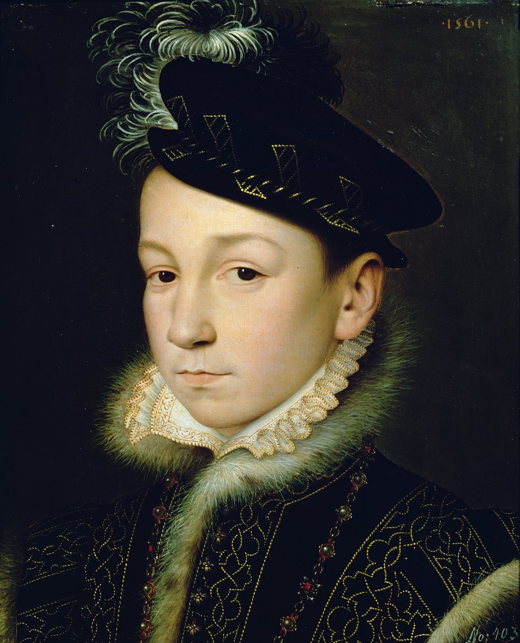 Kaarle IX (1550-74) tekijältä François Clouet