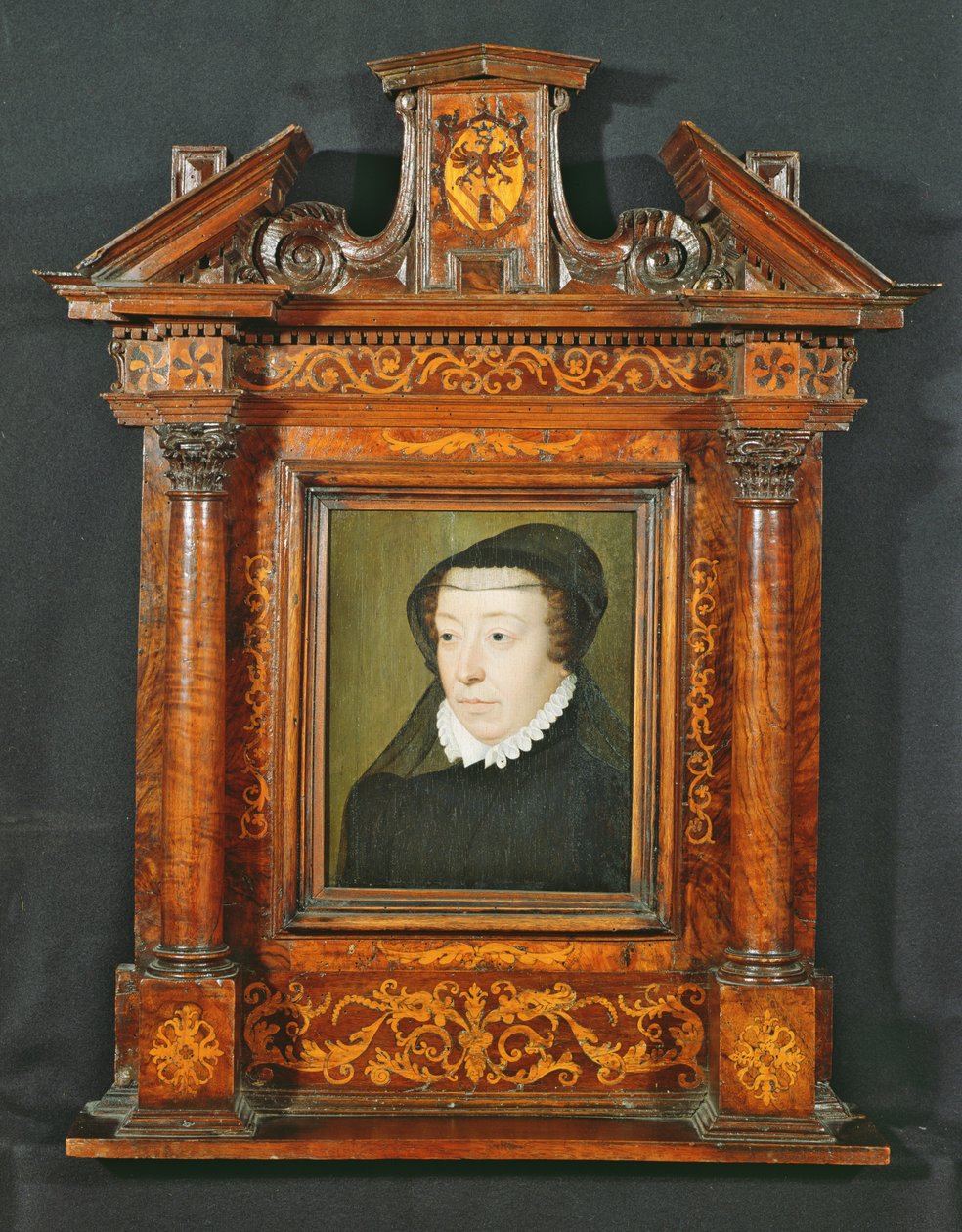 Catherine de Medicin (1519-89) muotokuva (katso myös 173434) tekijältä François Clouet