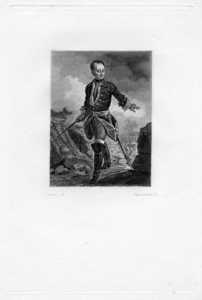 muotokuva gravé tekijältä François Dequevauviller d’après Alexandre Joseph Desenne