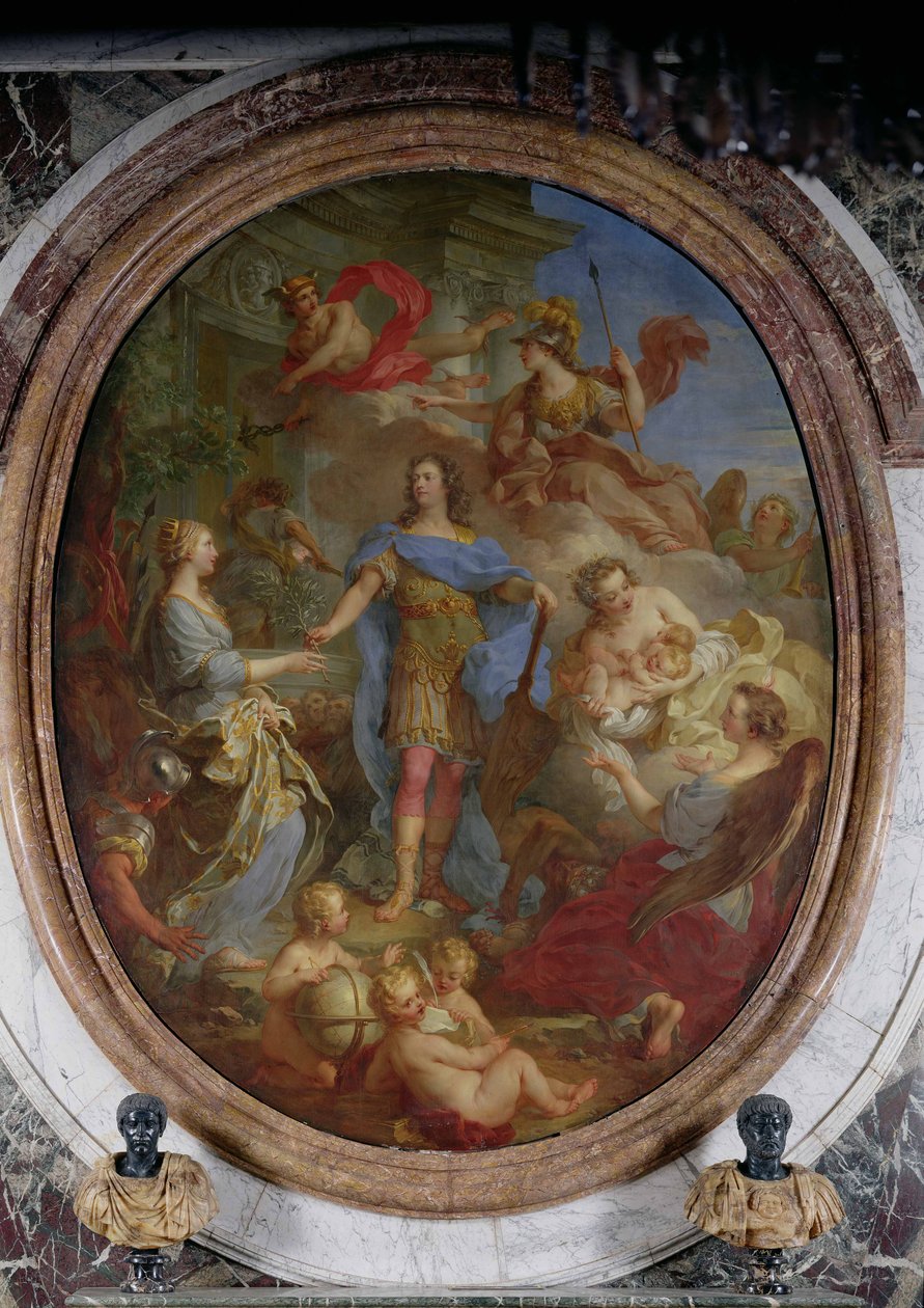 Ludvig XV (1710-74) Rauhan antaminen Euroopalle, 1729 tekijältä François Lemoyne