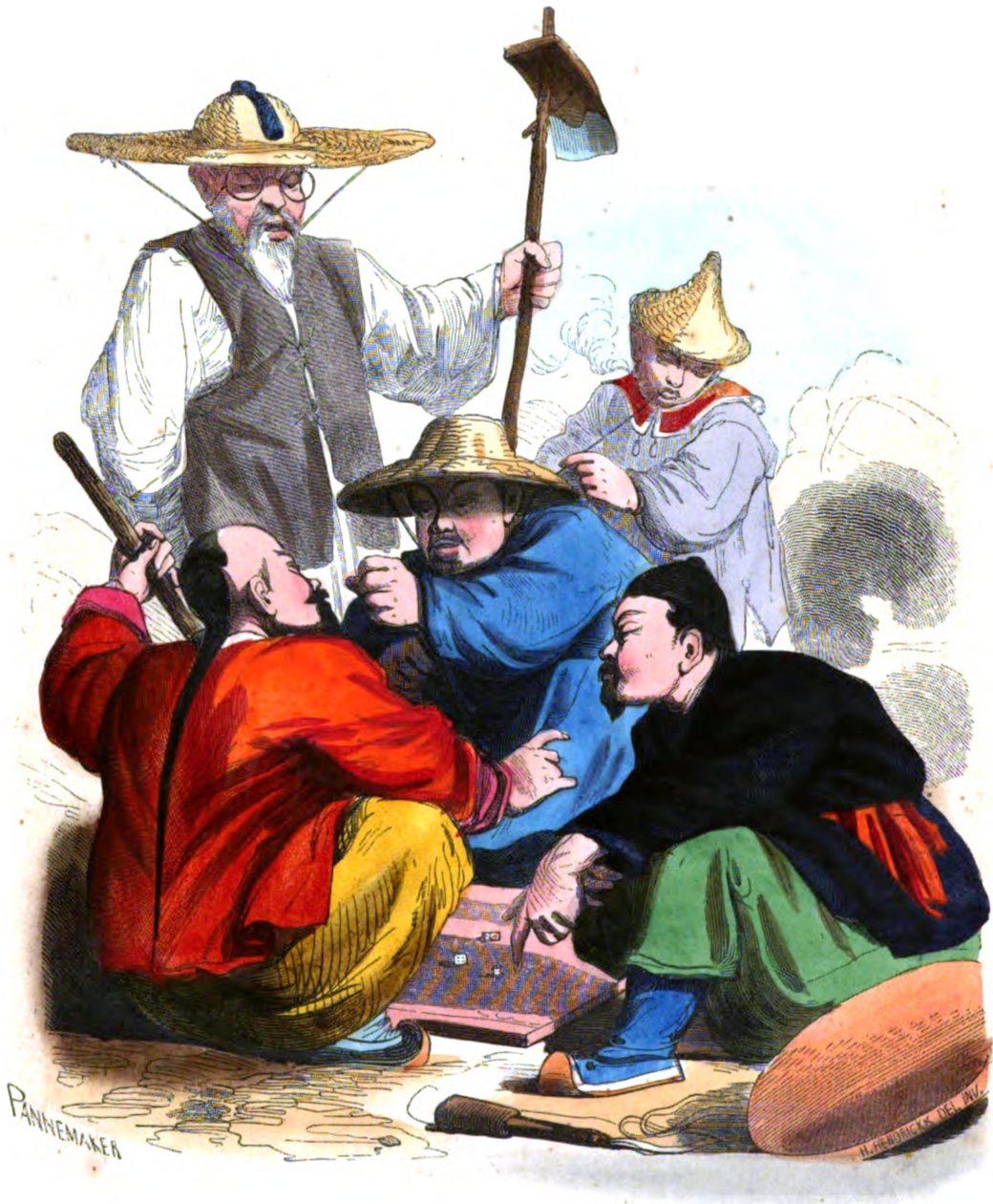 Auguste Wahlen, Moeurs, usages et costumes de tous les peuples du monde, Volume 1. Kustantaja La Librairie historique-artistique, 1843 tekijältä François Pannemaker