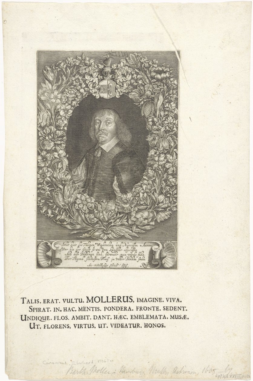 Garthure du portrait de Barthold Moller, avocat et maire de Hambourg (1643-1667) tekijältä François Stuerhelt