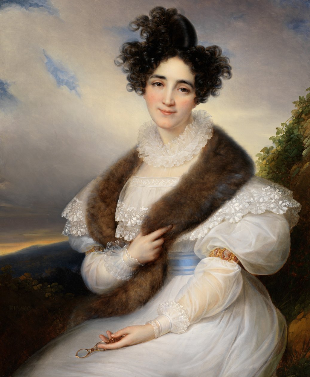 Marie-Josephine Lafont-Porcherin muotokuva (öljy kankaalle) tekijältä François Joseph Kinsoen