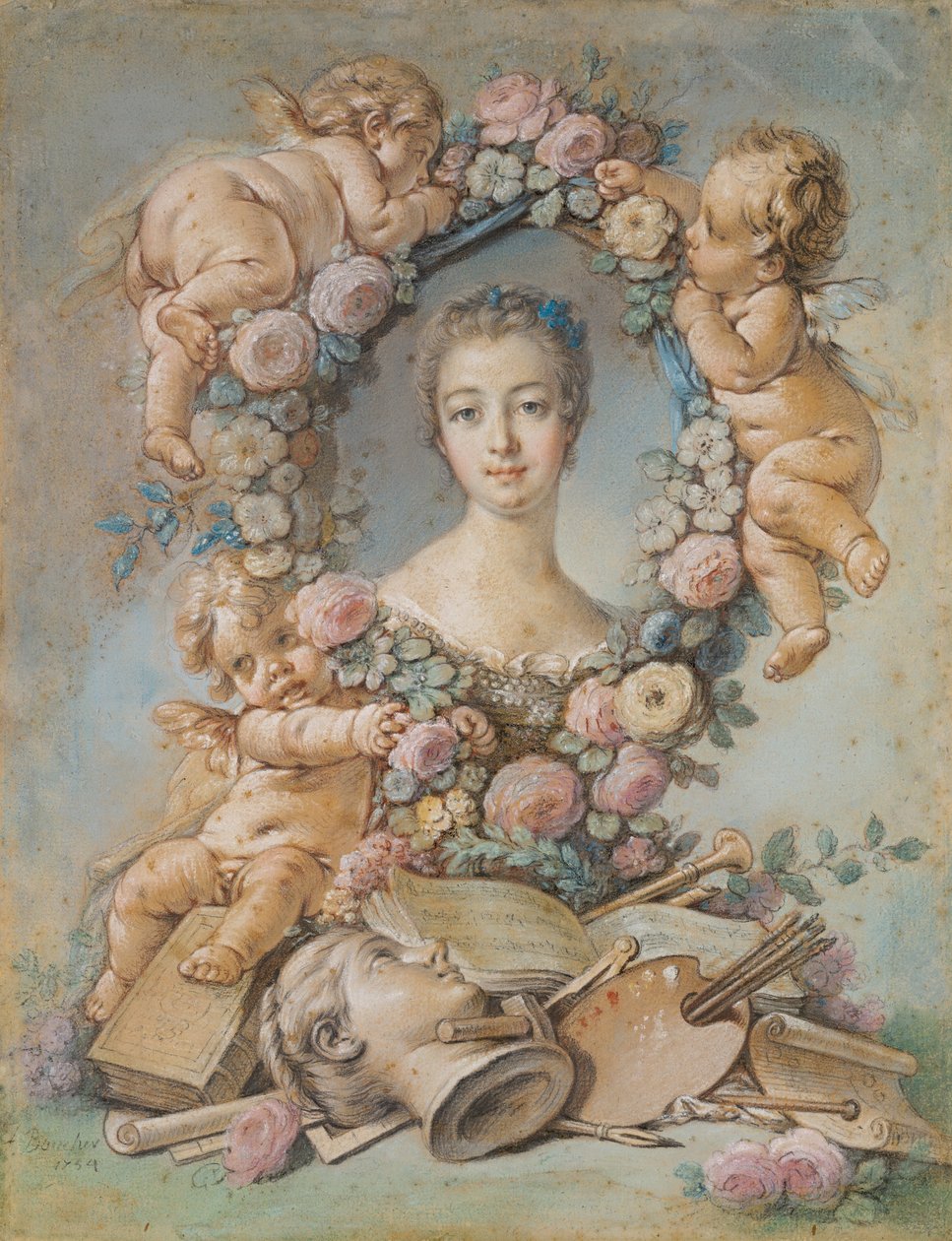 Rouva de Pompadour tekijältä François Boucher
