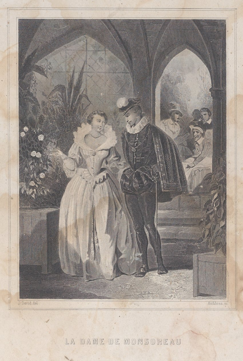 Monsoreaun rouva La Dame de Monsoreau, 1830-65. tekijältä François Adolphe Bruneau Audibran