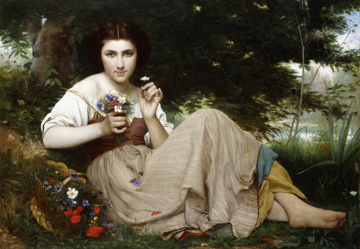 Hetken lepo, 1871 tekijältä François Alfred Delobbe