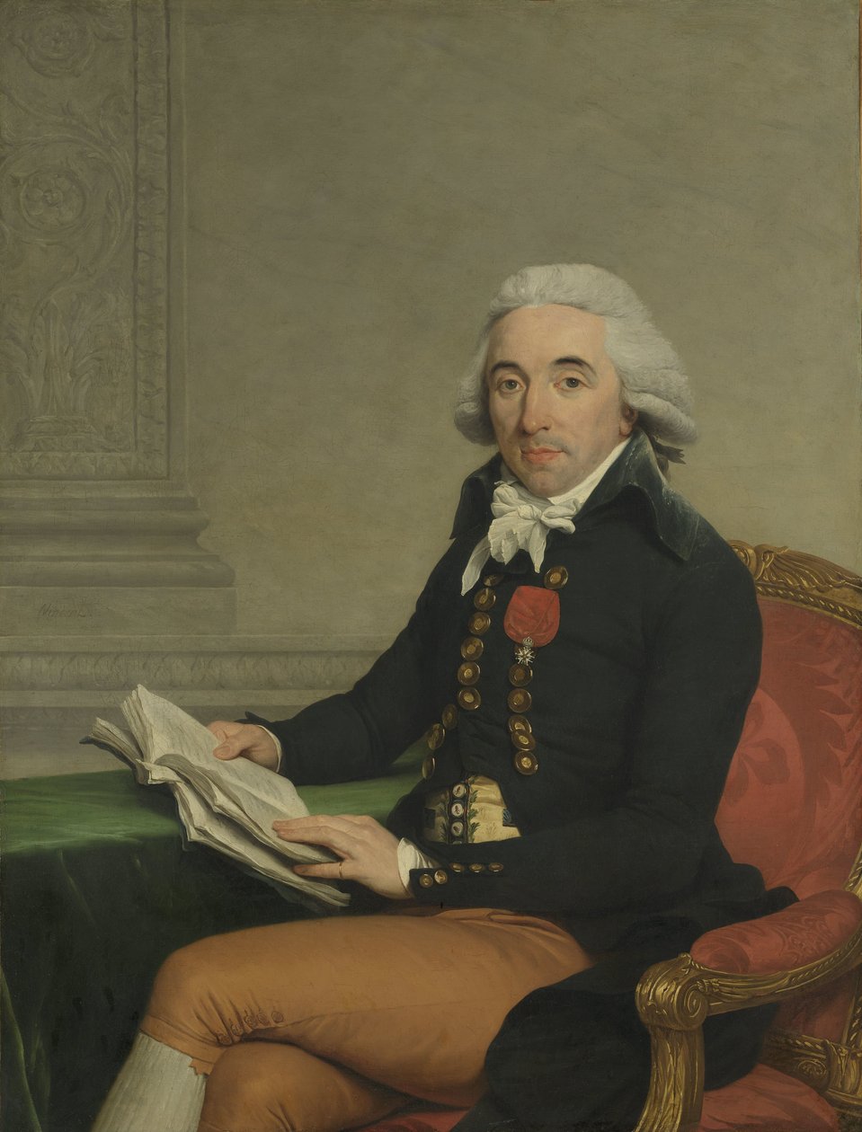Miehen muotokuva Miehen muotokuva, mahdollisesti monsieur Baillon tekijältä François André Vincent